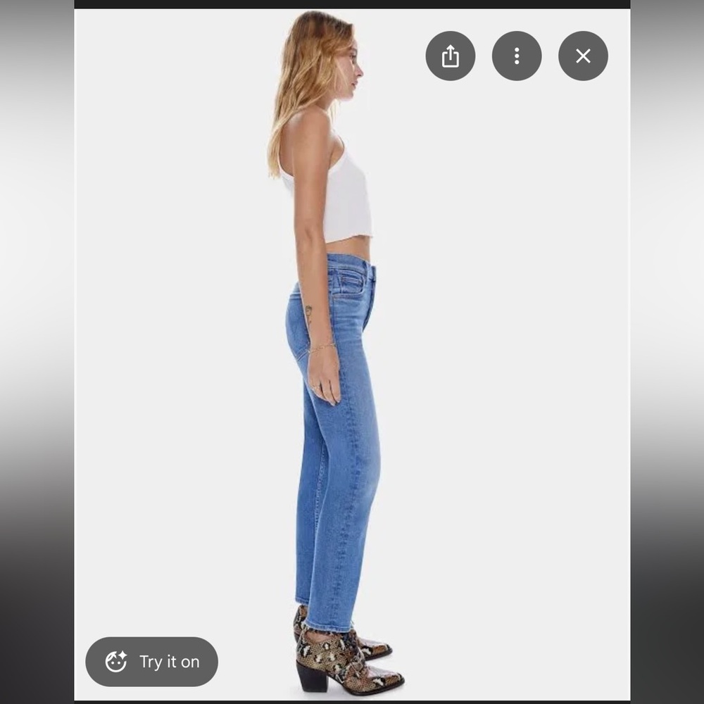 MOTHER THE TOMCAT HIGH-RISE STRAIGHT-LEG JEANS in Layover - Picture 2 of 11